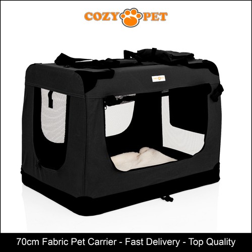Fabric dog crate 70cm - 70cm, black